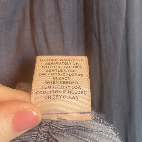 Lovely blue/gray bohemian style blouse - Picture 6 of 7